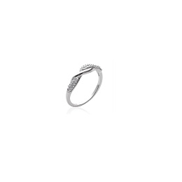 RINGPLATEDSILVERCZ 925 RHODIUM