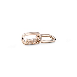 Love script 14k rose gold-plated word link /789686C00