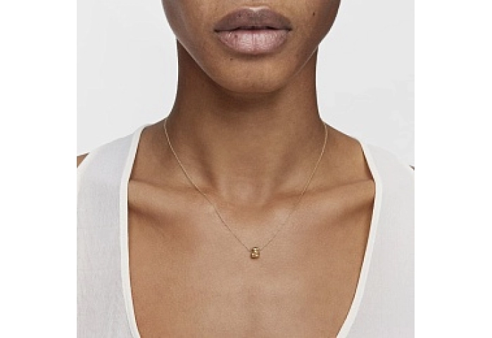 18KT GOLD CHOKER BEAR 8MM CHAIN 45CM