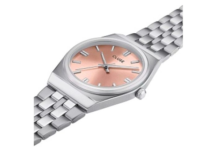 Retro 70's Watch Steel, Light Salmon, Silver Colou
