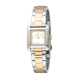 ESPRIT&Tone2 Hands,GoldSilverColorWomen3 ATM&Case,GoldWatch,ColorWhiteTwoMetalMOPToneDial,Bracelet,S