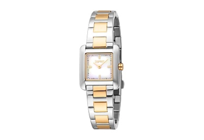 ESPRIT&Tone2 Hands,GoldSilverColorWomen3 ATM&Case,GoldWatch,ColorWhiteTwoMetalMOPToneDial,Bracelet,S