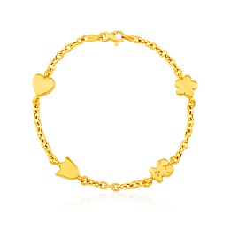 18KT GOLD BRACELET 17.5CM