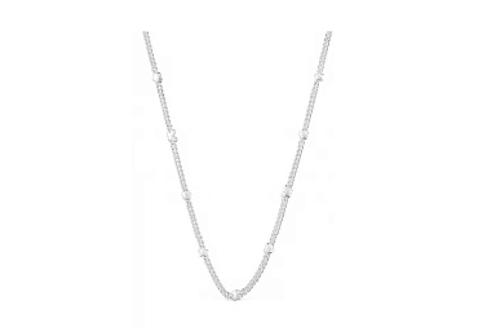 SILVER CHOKER 9 MOTIFS 45CM