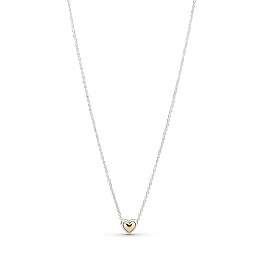 Heart sterling silver and 14k gold collier /399399C00-45