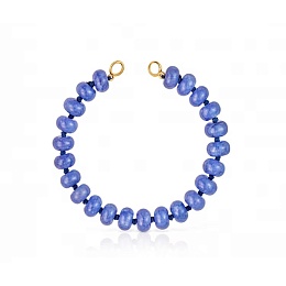 BLUE QUARZITE/SILVER GOLDPLATED BRACELET