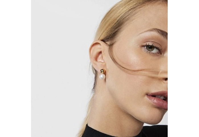 SILVER GOLD PLATED EARRINGS CULTUR PEARL