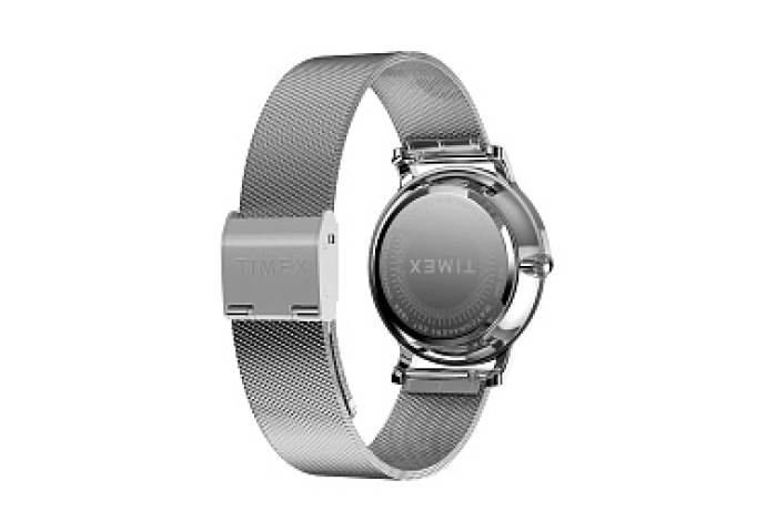 Transcend- 34mm Silvertone with White Dial
