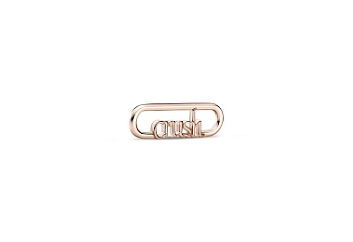 Crush script 14k rose gold-plated word link/Звено 