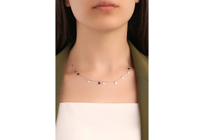 GEOMETRY MIXED DISCS NECKLACE