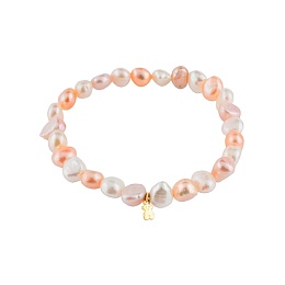 18KT GOLD BRACELET CULT.PEARL 7-8MM N16