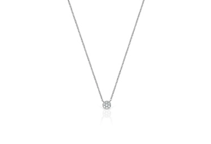 18KT GOLD CHOKER 0.07CT H/SI DIAM CHAIN