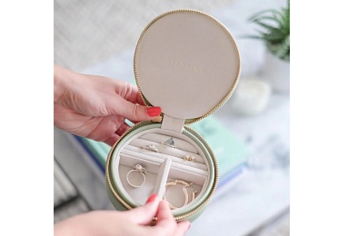 Sage Green Round Travel Box