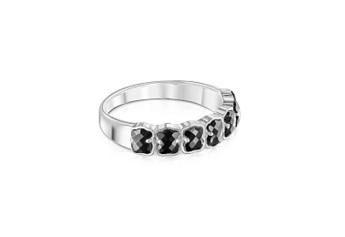 SILVER RING ONYX 4MM N14