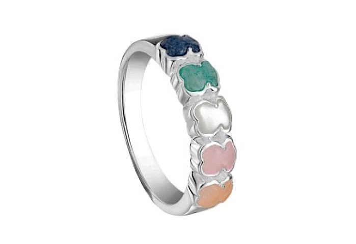 SILVER RING GEMSTONES MOTHER PEARL N14