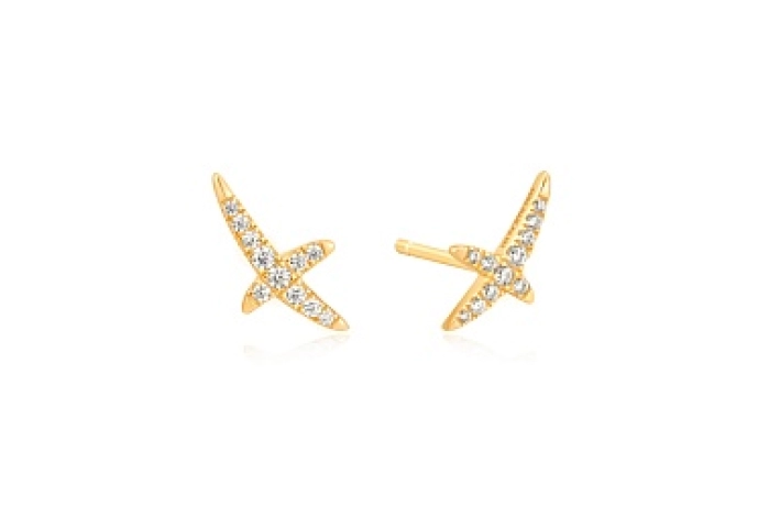 Gold Kiss Pavé Studs