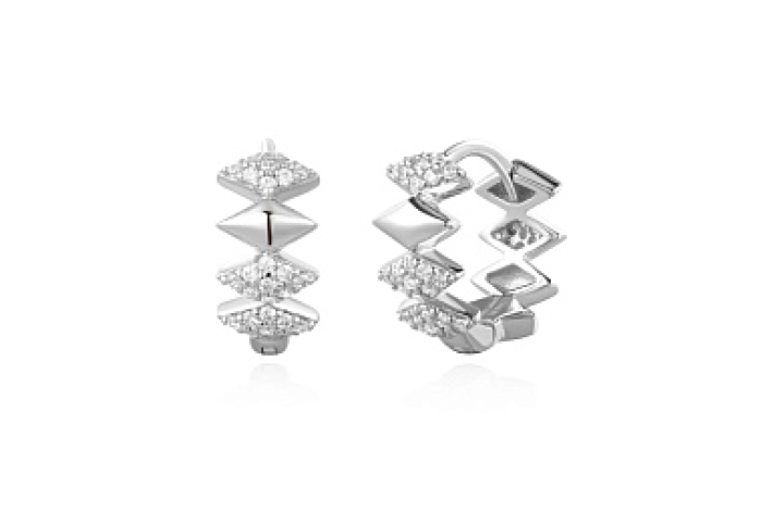 Silver Multi Sparkle Huggies