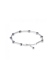 Sterling silver bracelet with clear cubic zirconia