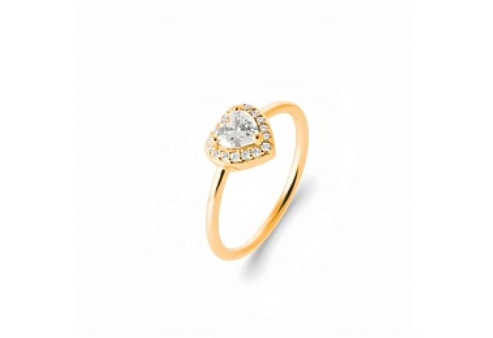 RING 18 KT GOLD PLATED CZ
