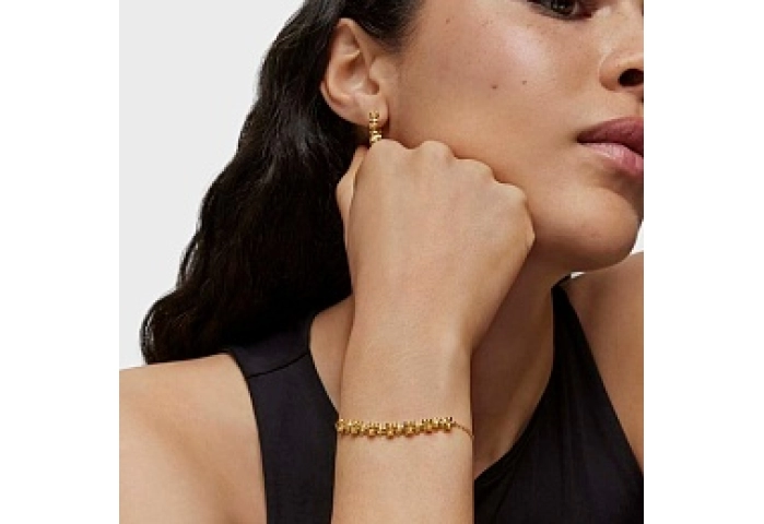 SILVER GOLD PLATED BRACELET 7 BEARS