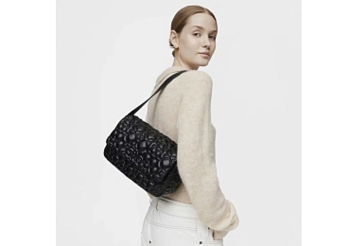 PU.COT.SI,HANDBAG M.FLAP T BOLD BLACK