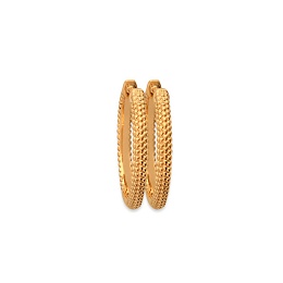 LOOPPLATEDEARRINGS 18 KT GOLD