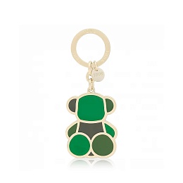 ZN.LAT.RE,KEYCHAIN T BEAR FACETED GREEN