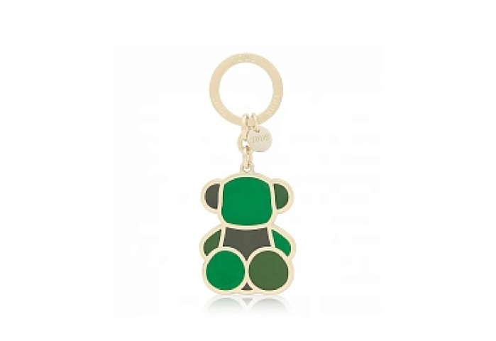 ZN.LAT.RE,KEYCHAIN T BEAR FACETED GREEN