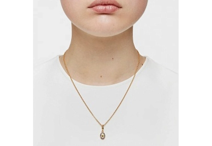 SILVER GOLDPLATED PENDANT BLK M.O.P, GEM