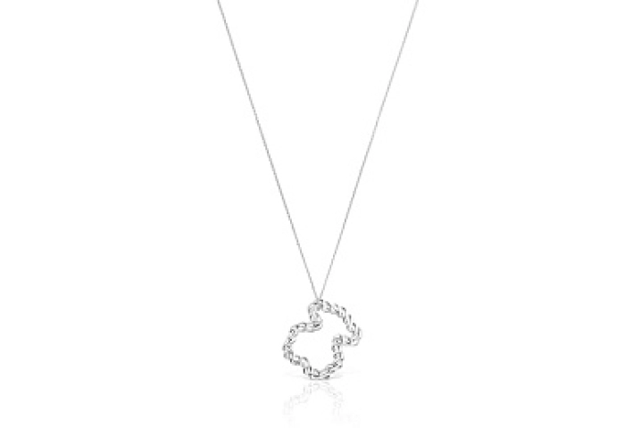 SILVER PENDANT XL 50 MM + CHOKER 80CM