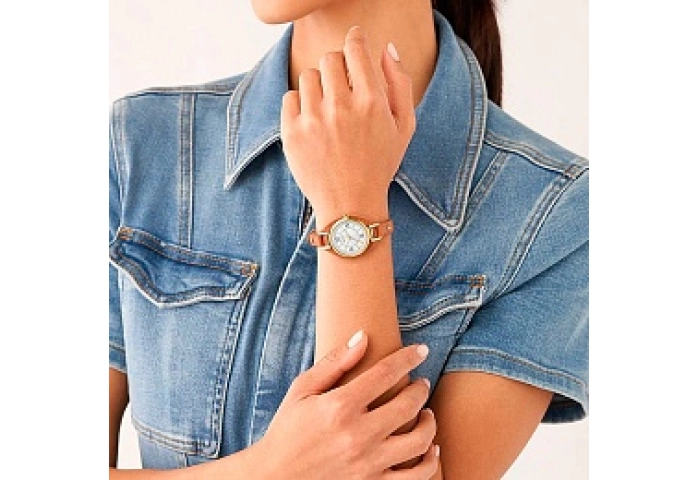 ANALOG WATCH 0 JWL GP LEATHER STRAP