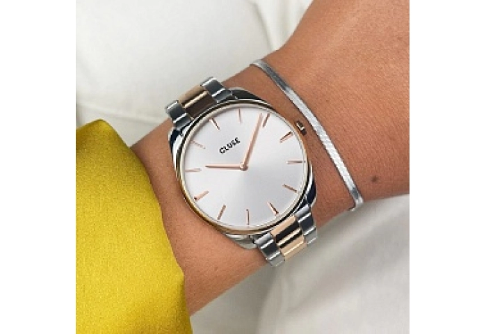 Féroce Steel, White, Rose Gold/Silver Colour