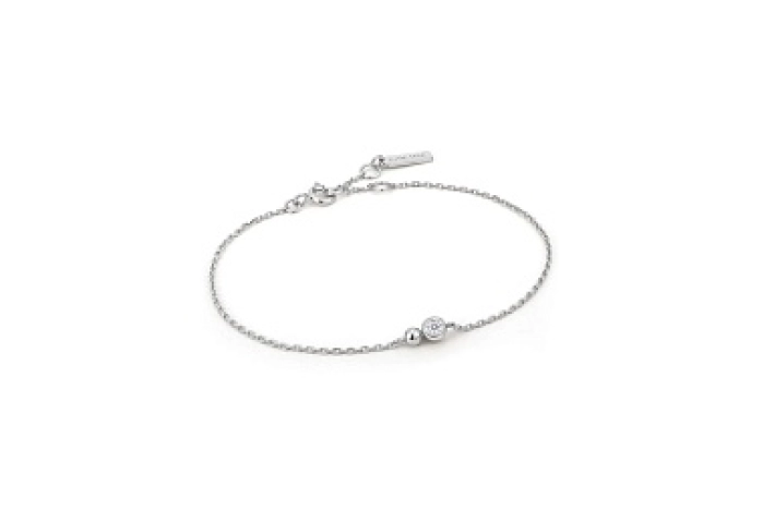Silver Orb Sparkle Chain Bracelet