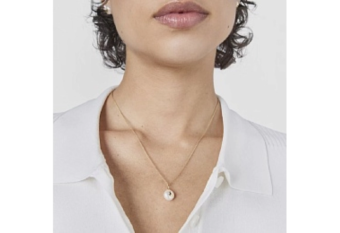 18KT GOLD PENDANT CULT.PEARL 10MM 5MM