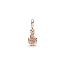 Fire 14k rose gold-plated mini danglewith blazing yellow /789690C01