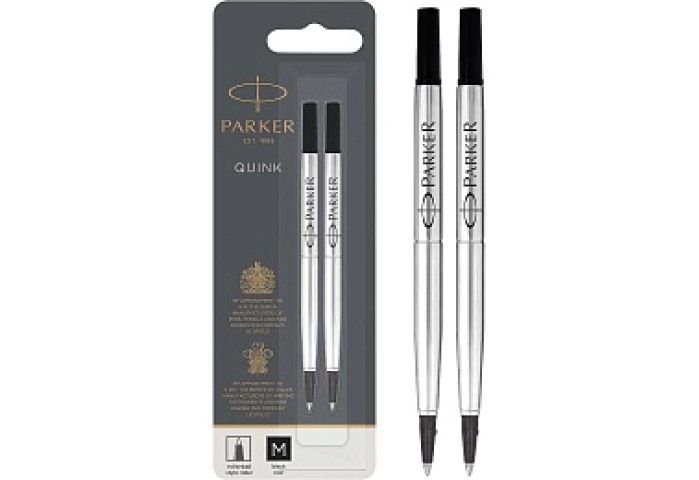 Стержень для роллера Parker &quot;Refill Roller Ball&quot; черный, 1,0мм, 2шт., блистер