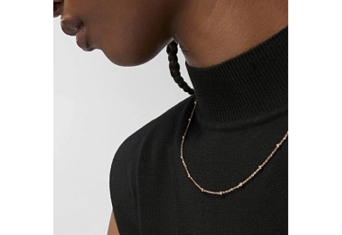 SILVER GOLD PLATED CHOCKER 45CM
