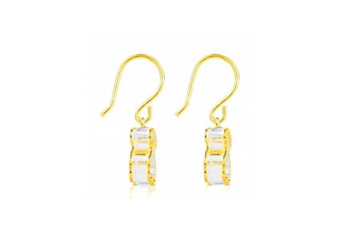 SILVER GOLD PLATED EARRINGS RESINE