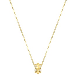 Gold Geometric Sparkle Pendant Necklace