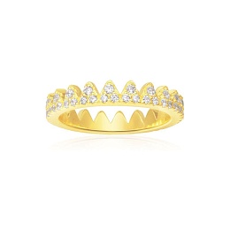 Серебряное кольцо с покрытием золотом