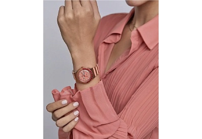 Q Dolce Vita Rose Gold-tone Case Green Dial Rose Gold-tone Expansion Band with Perfect Fit