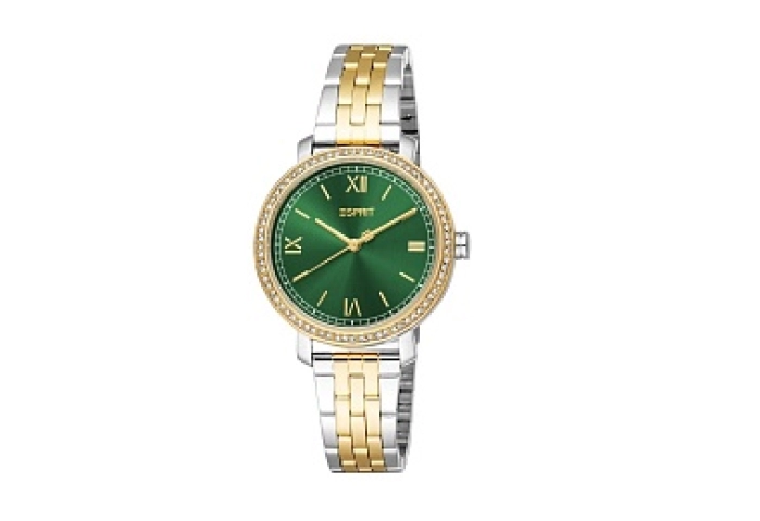 ESPRIT Women Watch, Two Tone Silver & Gold Color C