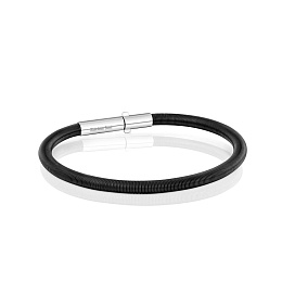 STEEL BRACELET 4MM BLACK MESH TUBE 19CM