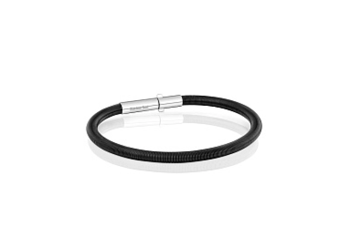 STEEL BRACELET 4MM BLACK MESH TUBE 19CM