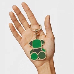 ZN.LAT.RE,KEYCHAIN T BEAR FACETED GREEN