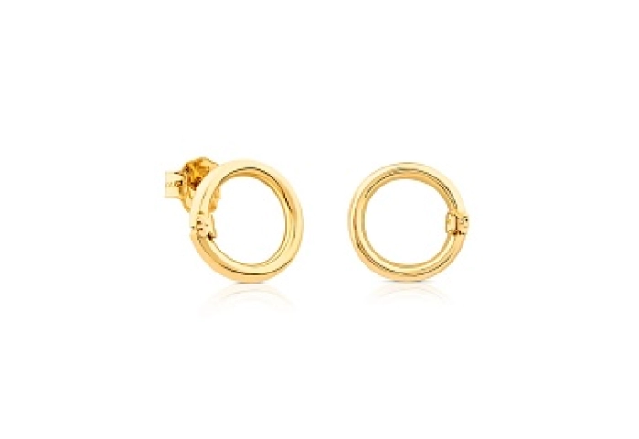 18KT GOLD EARRINGS 12MM