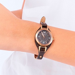 ANALOG WATCH 0 JWL GP LEATHER STRAP