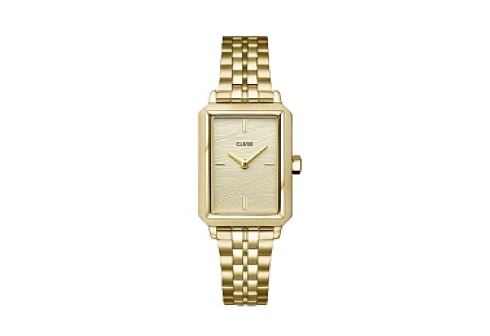 Fluette Watch Steel, Sand Texture Gold, Gold Colou