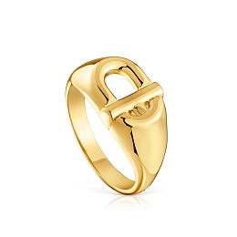 SILVER GOLD PLATED SMALL RING N12