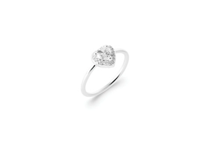 RINGPLATEDSILVERCZ 925 RHODIUM